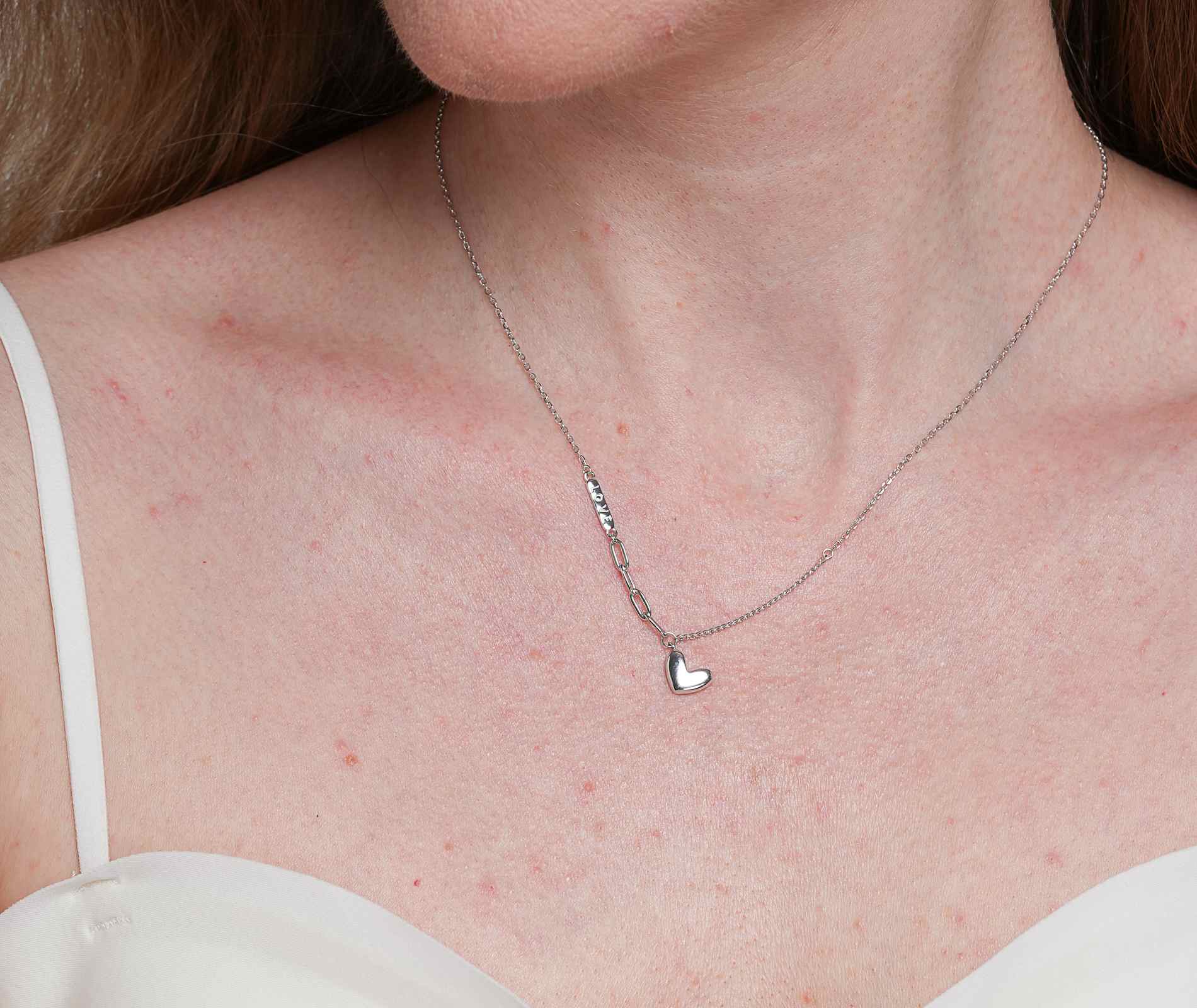 Shining Star Jewelry Adjustable 925 Sterling Silver Smooth Heart Fine Necklace