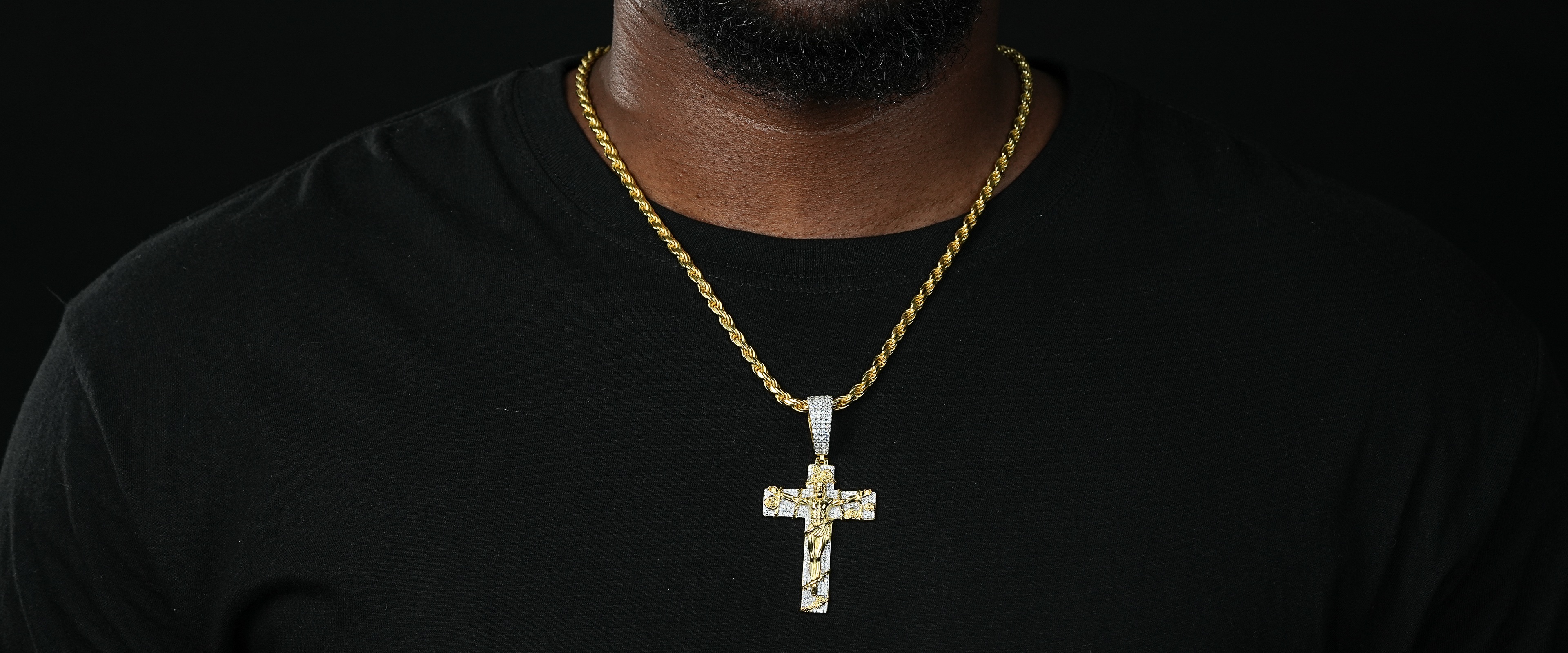 Shining Star Jewelry Christian Sterling Silver Crucifixion Jesus Cross Pendant