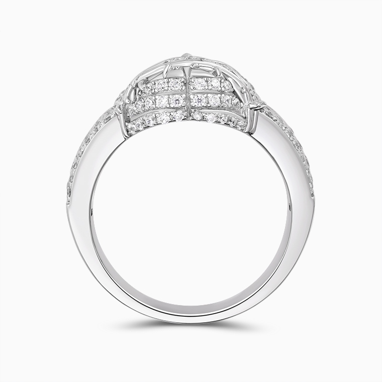 925 Sterling Silver Men's Ring | Moissanite Inlaid