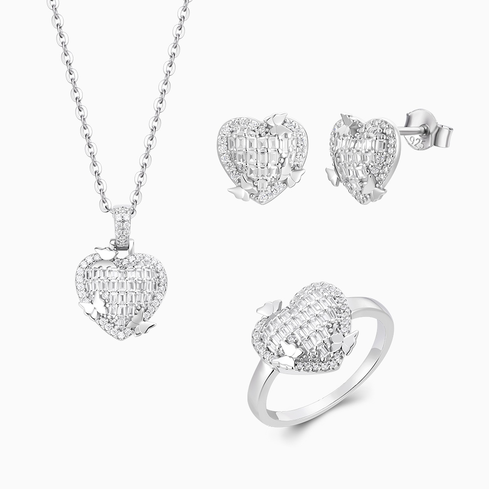 Custom 925 Sterling Silver Women&rsquo;s Jewelry Set