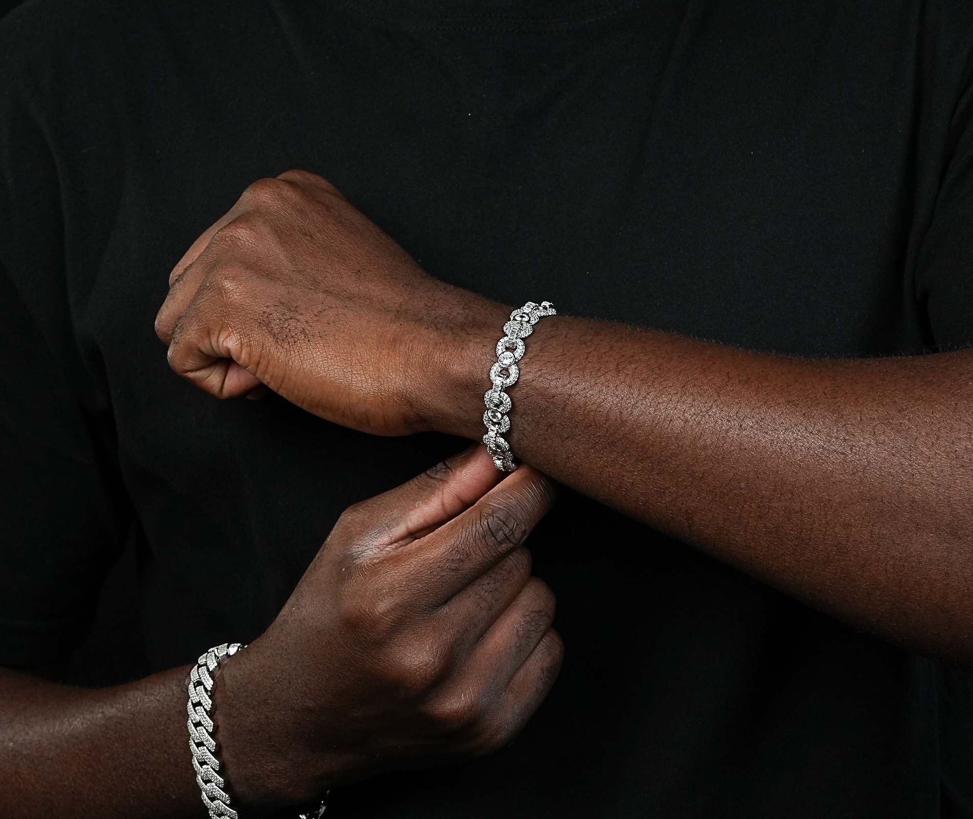 Shining Star Jewelry 925 Pure Silver 5 Times Plated Rhodium Cuban Link Bracelet