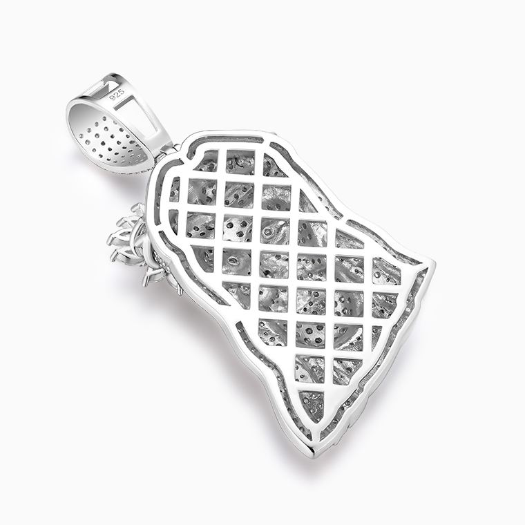 Shining Star Jewelry Bling Bling Iced 5A CZ 925 Silver Christian Jesus Pendant Shining Star Jewelry Bling Bling Iced 5A CZ 925 Silver Christian Jesus Pendant