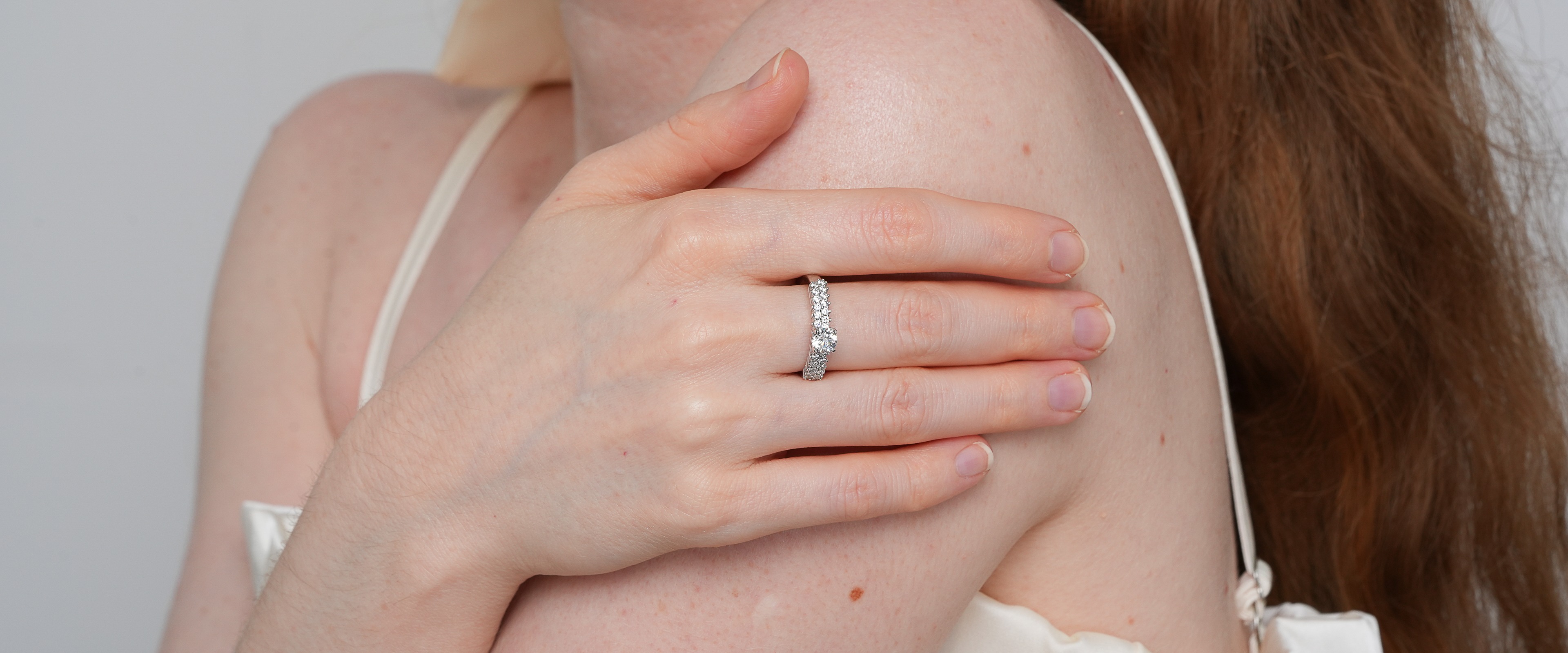 Shining Star Jewelry Dainty Round Cz Ring Women Sterling Silver Wedding Rings