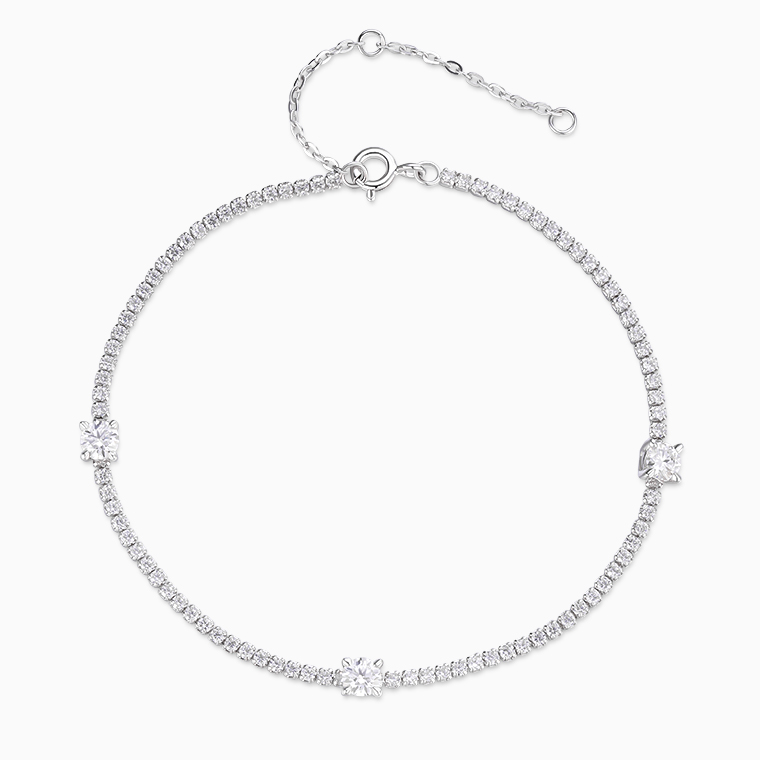 Shining Star Jewelry 925 Pure Silver Plated Rhodium Tennis Bracelet Wholesale