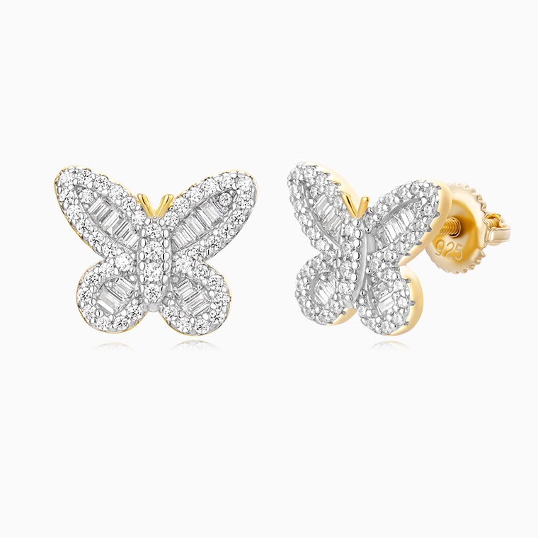 Wholesale Silver Iced Out Earrings