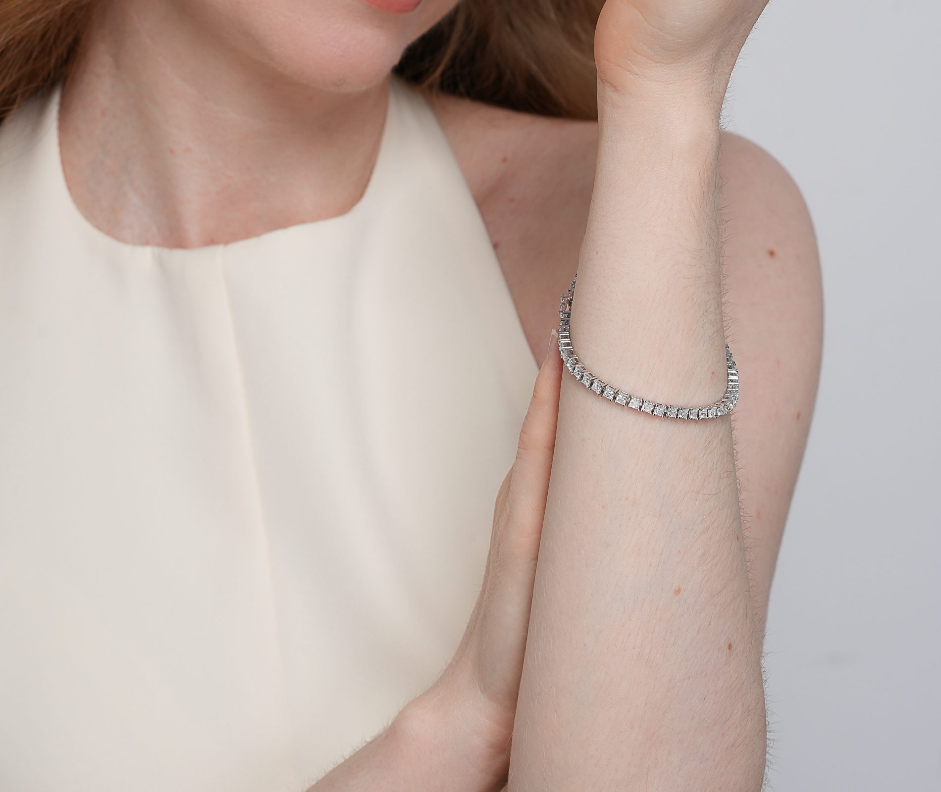 Shining Star Jewelry Iced Out Moissanite Princess Cut Fashion Tennis Bracelet Shining Star Jewelry Iced Out Moissanite Princess Cut Fashion Tennis Bracelet