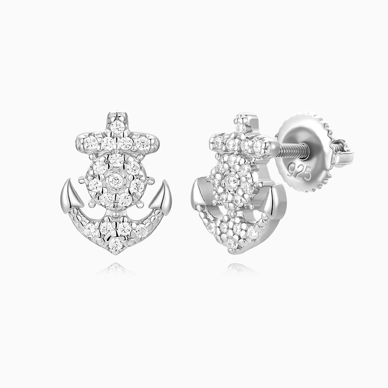 Wholesale Hip Hop Men&rsquo;s Sterling Silver Stud Earrings