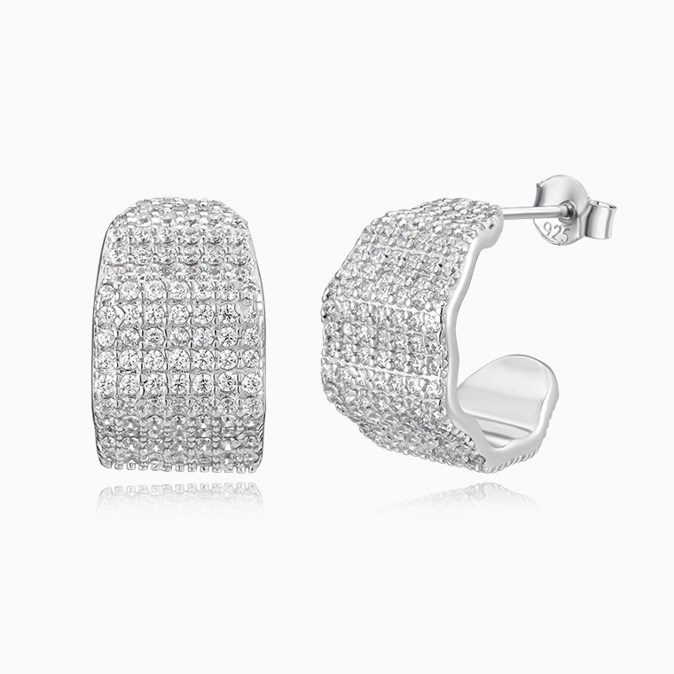 Wholesale Custom Sterling Silver Earrings with 5A Zircon