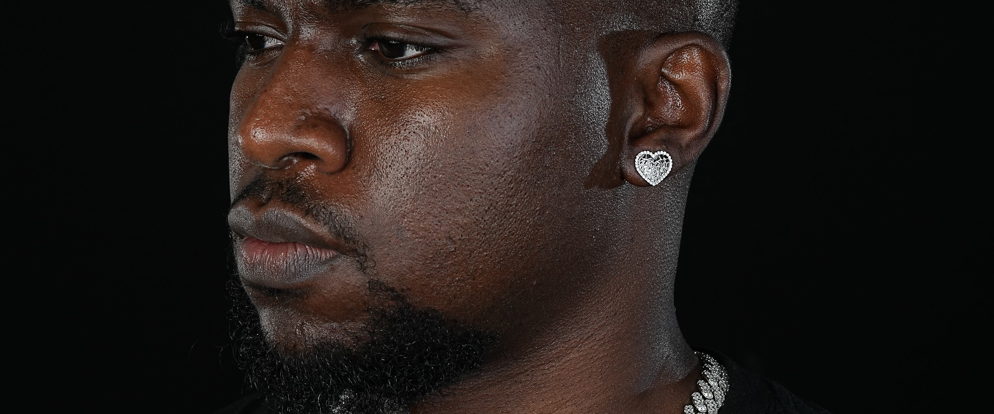 Shining Star Jewelry Unique Design 925 Silver Diamond Nugget Heart Earrings