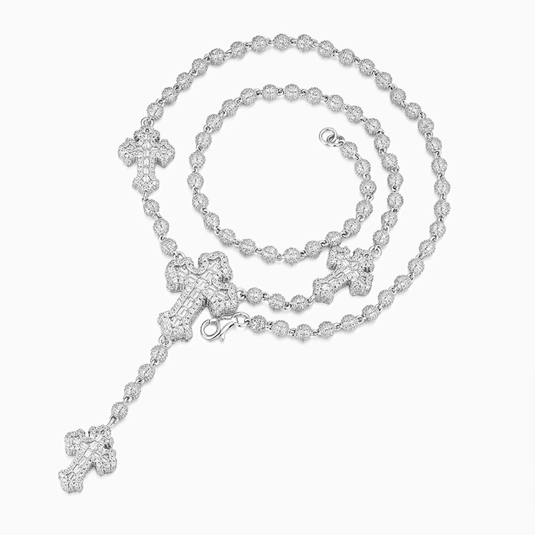 Moissanite Cuban link necklace, 925 sterling silver necklace, Iced out necklace