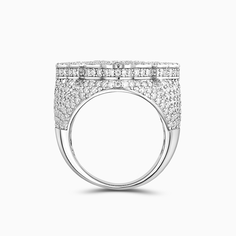 Shining Star Jewelry vintage fashion Hip Hip S925 Baguette Men Gothic Cross Ring