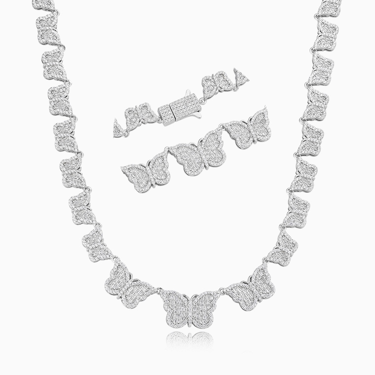 Moissanite Cuban link necklace, 925 sterling silver necklace, Iced out necklace