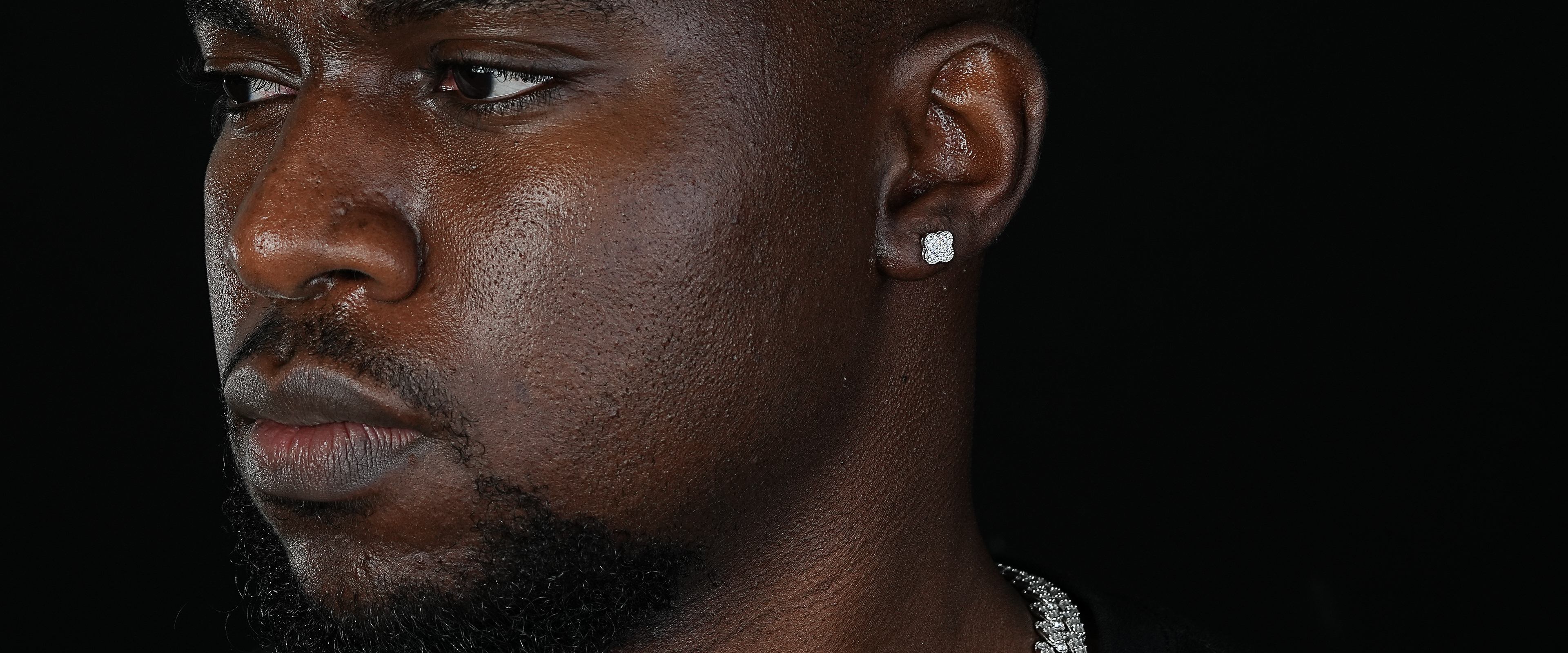 Shining Star Jewelry Platinum Moissanite Four Leaf Clover Shape Stud Earrings