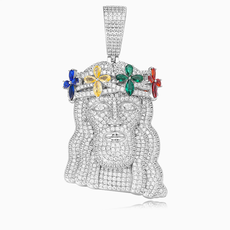 Custom Moissanite Jesus Pendants Wholesale