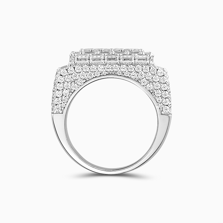 Shining Star Jewelry New Fashion Hiphop Moissanite baguette Cut Men Iced Out Ring