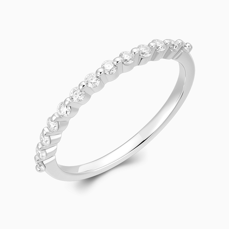 Shining Star Jewelry Women's 925 Silver VVS Moissanite Half Eternity Jewelry Set