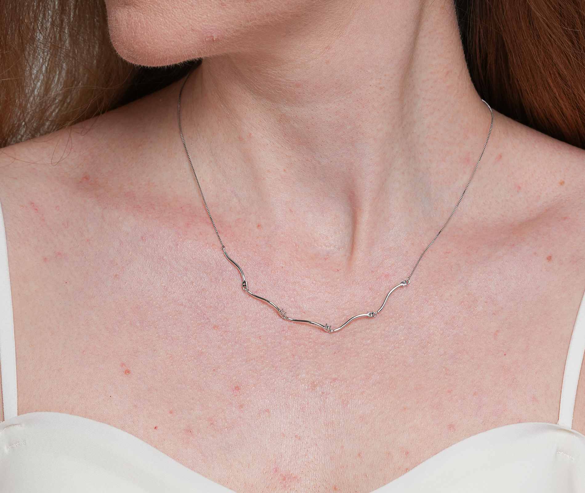 Shining Star Jewelry Women's Adjustable 925 Sterling Silver Zircon Fine Necklace