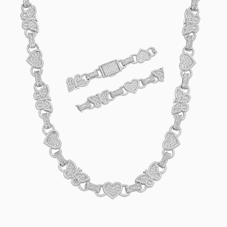 Custom Moissanite & 925 Silver Necklaces