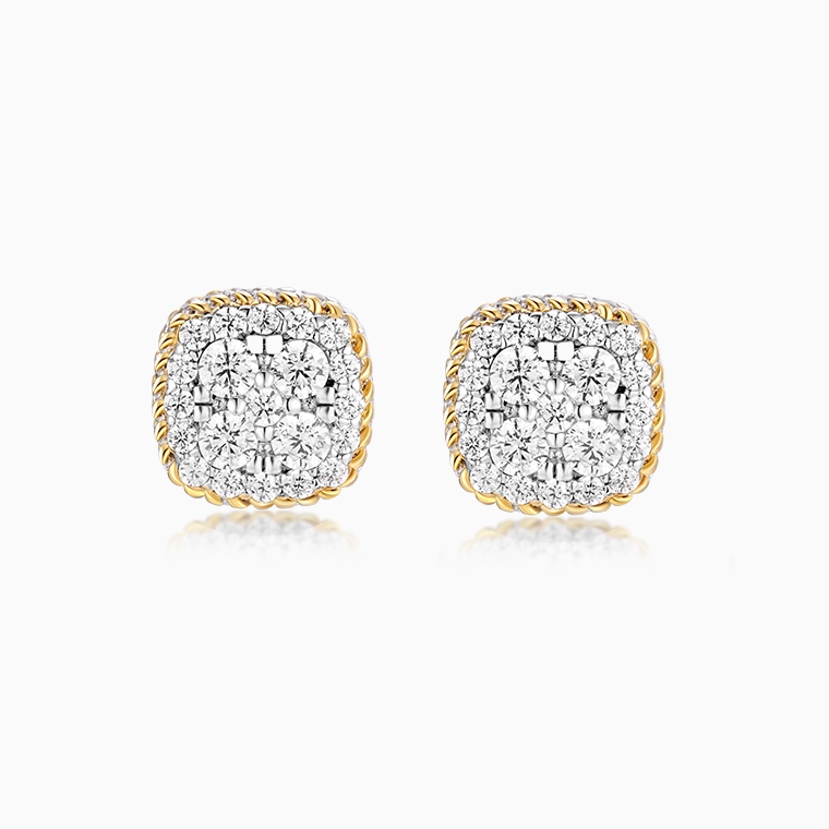 Shining Star Jewelry High Quality Micro Pave Cubic Zirconia Silver Stud Earrings