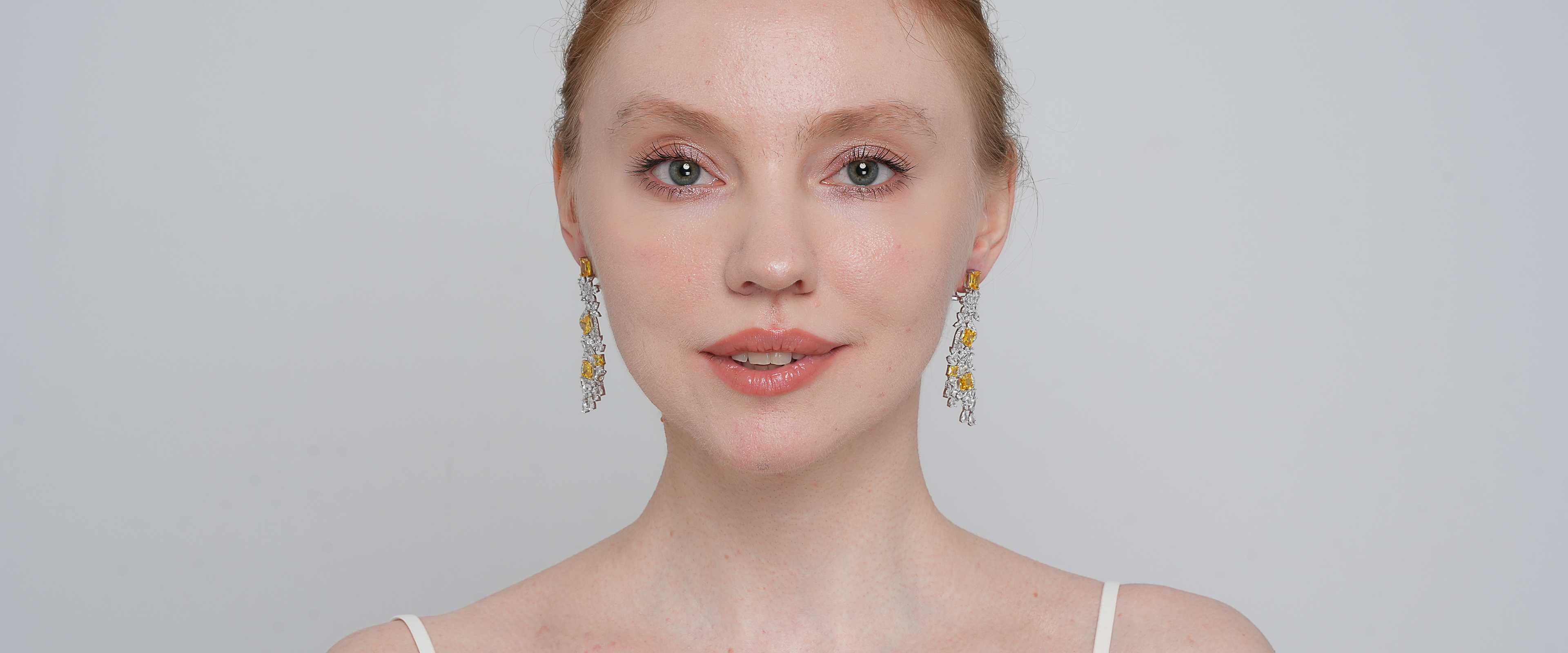 Shining Star Jewelry Luxury Yellow Zircon Iced Out Tassels Dangle Earrings Women Shining Star Jewelry Luxury Yellow Zircon Iced Out Tassels Dangle Earrings Women
