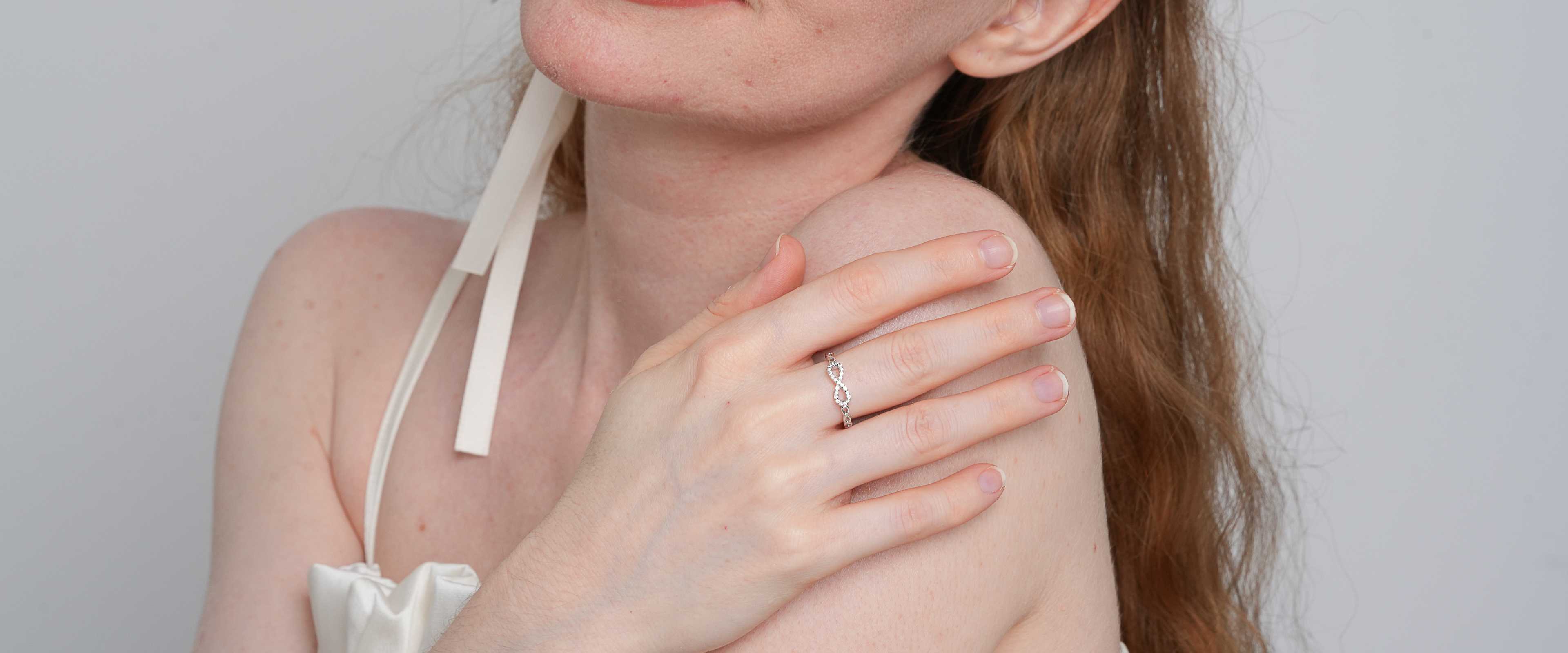 Shining Star Jewelry Fashion Simple Style Diamond Infinity Symbol Women's Ring Shining Star Jewelry Fashion Simple Style Diamond Infinity Symbol Women's Ring