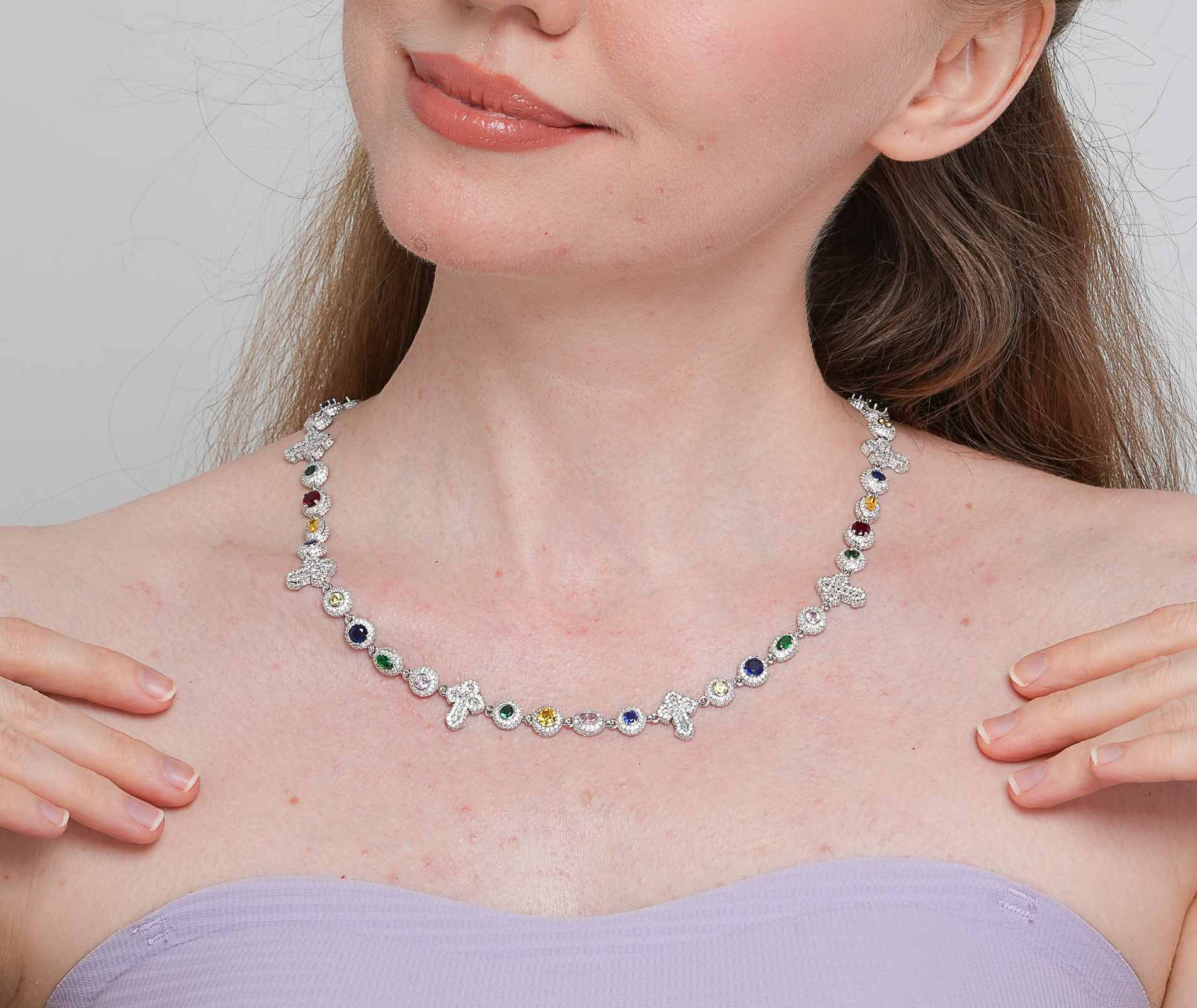 Shining Star Jewelry Woman's Hip Hop With Gold Plated Cross Necklace Chain