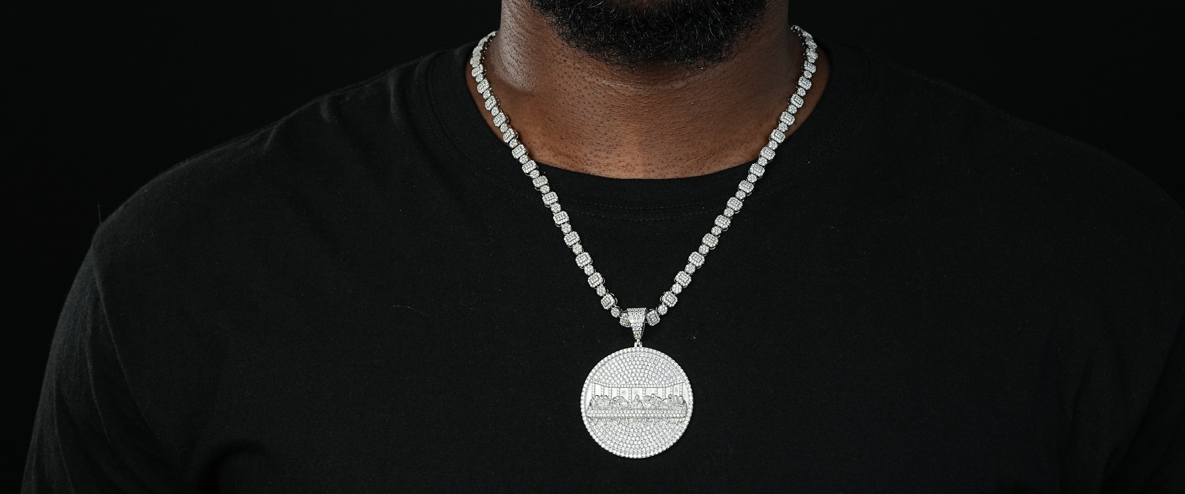 Shining Star Jewelry Hiphop Rapper iced Moissanite Jesus The Last Supper Pendant