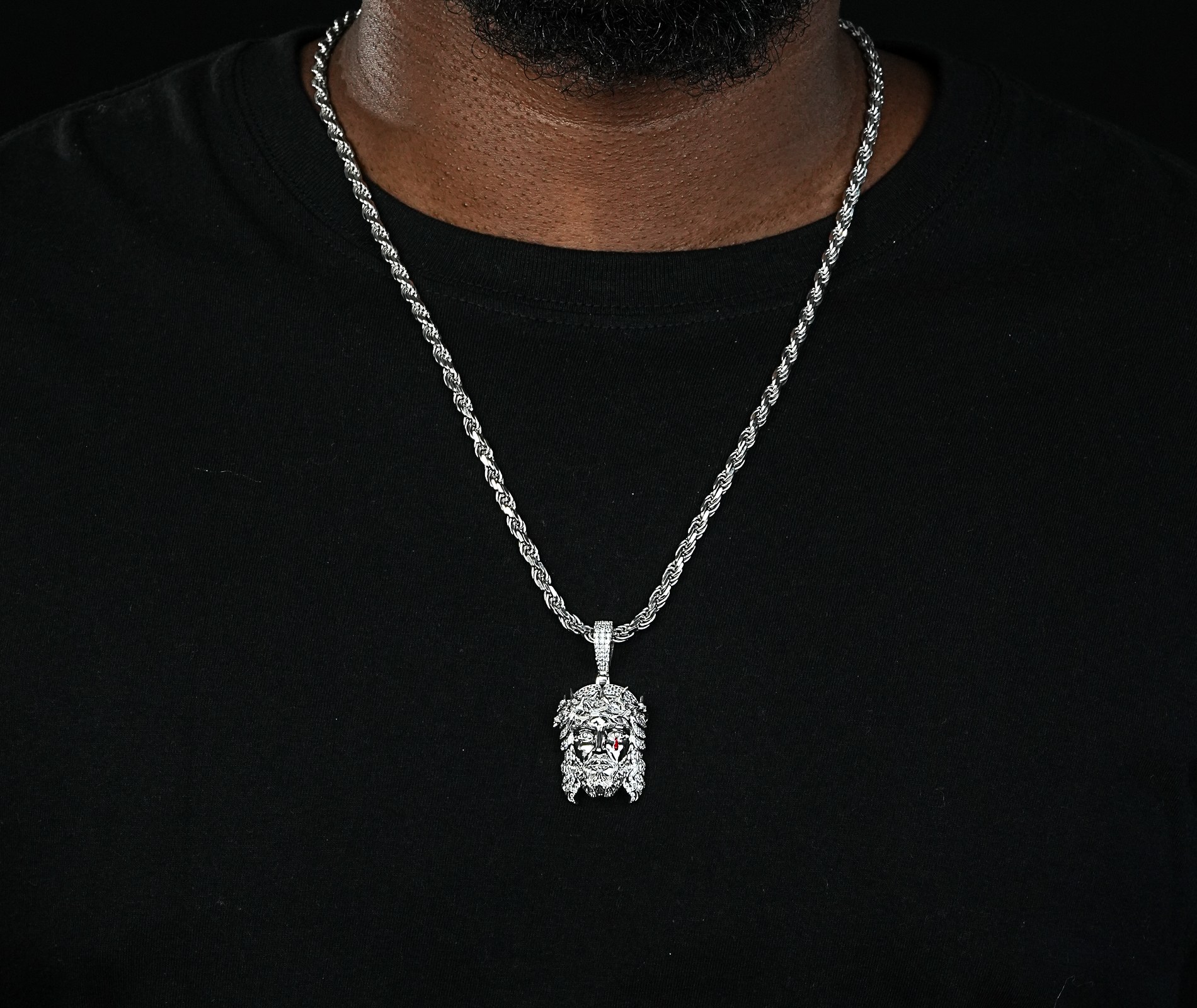 Shining Star Jewelry Trendy Charm Hip Hop 925 Silver Moissanite Jesus Pendant Shining Star Jewelry Trendy Charm Hip Hop 925 Silver Moissanite Jesus Pendant