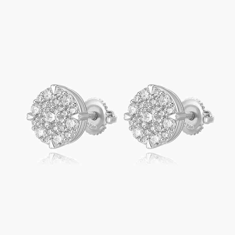 Men's Hip-Hop Stud Earrings | 925 Silver Moissanite/Zircon- Shining Star