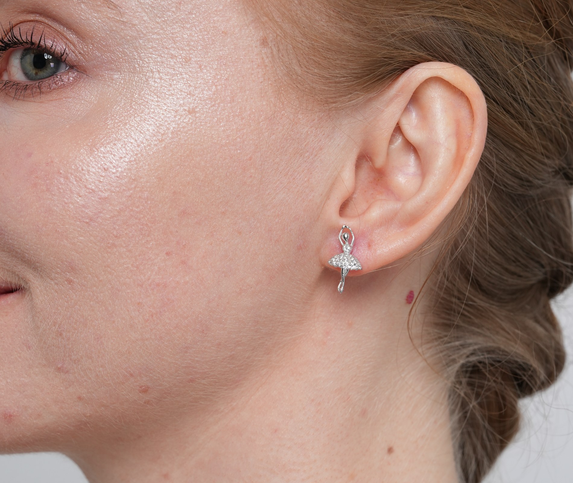 Shining Star Jewelry Dancing Girl Sterling Silver Stud Earrings Jewelry Women