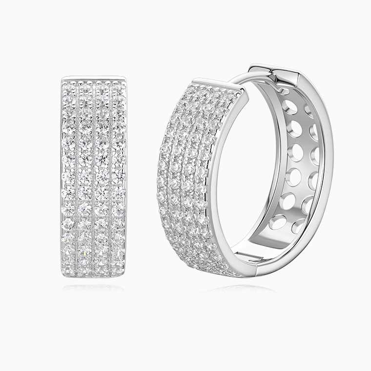 custom silver earrings, Moissanite earrings supplier