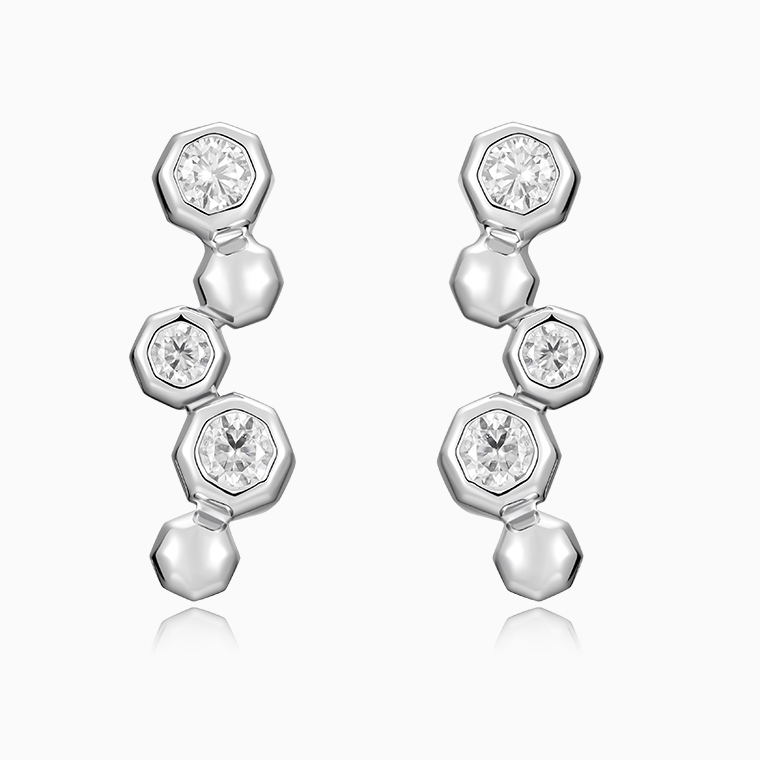 Shining Star Jewelry women's Jewelry Set Sterling Silver Moissanite Stud Earrings Shining Star Jewelry women's Jewelry Set Sterling Silver Moissanite Stud Earrings