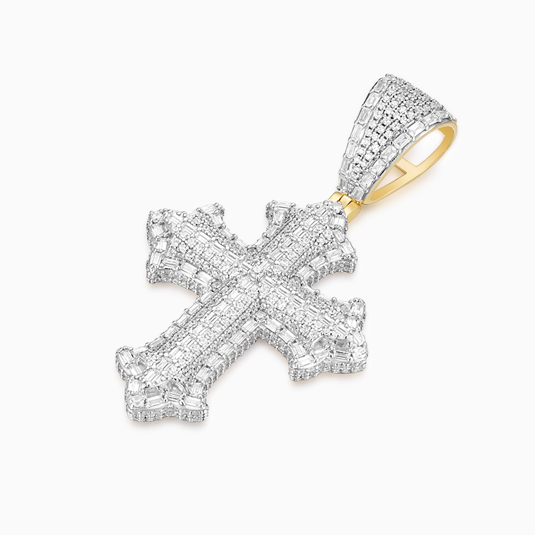 Shining Star Jewelry Micro Pave 5A CZ Iced Out Bling Hip Hop Men Cross Pendant
