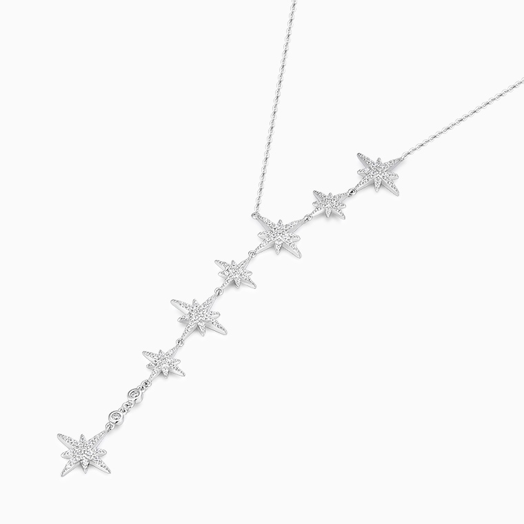 Shining Star Jewelry Adjustable Luxury Iced Out CZ Snowflake Fine Necklace Women