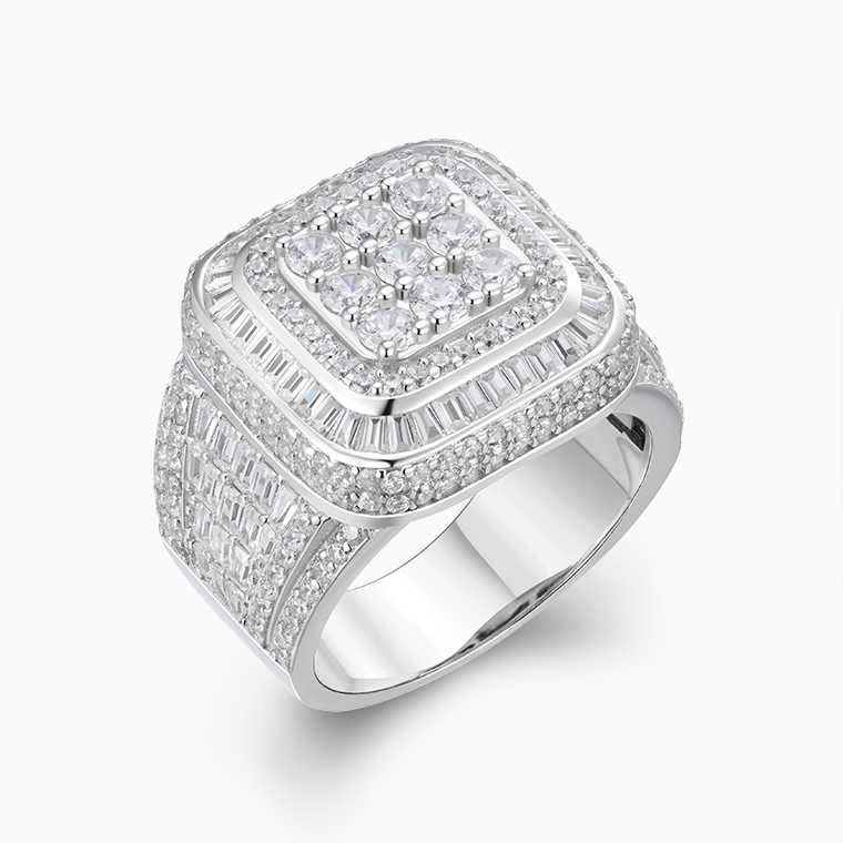 Custom Moissanite & 925 Silver Men&rsquo;s Rings