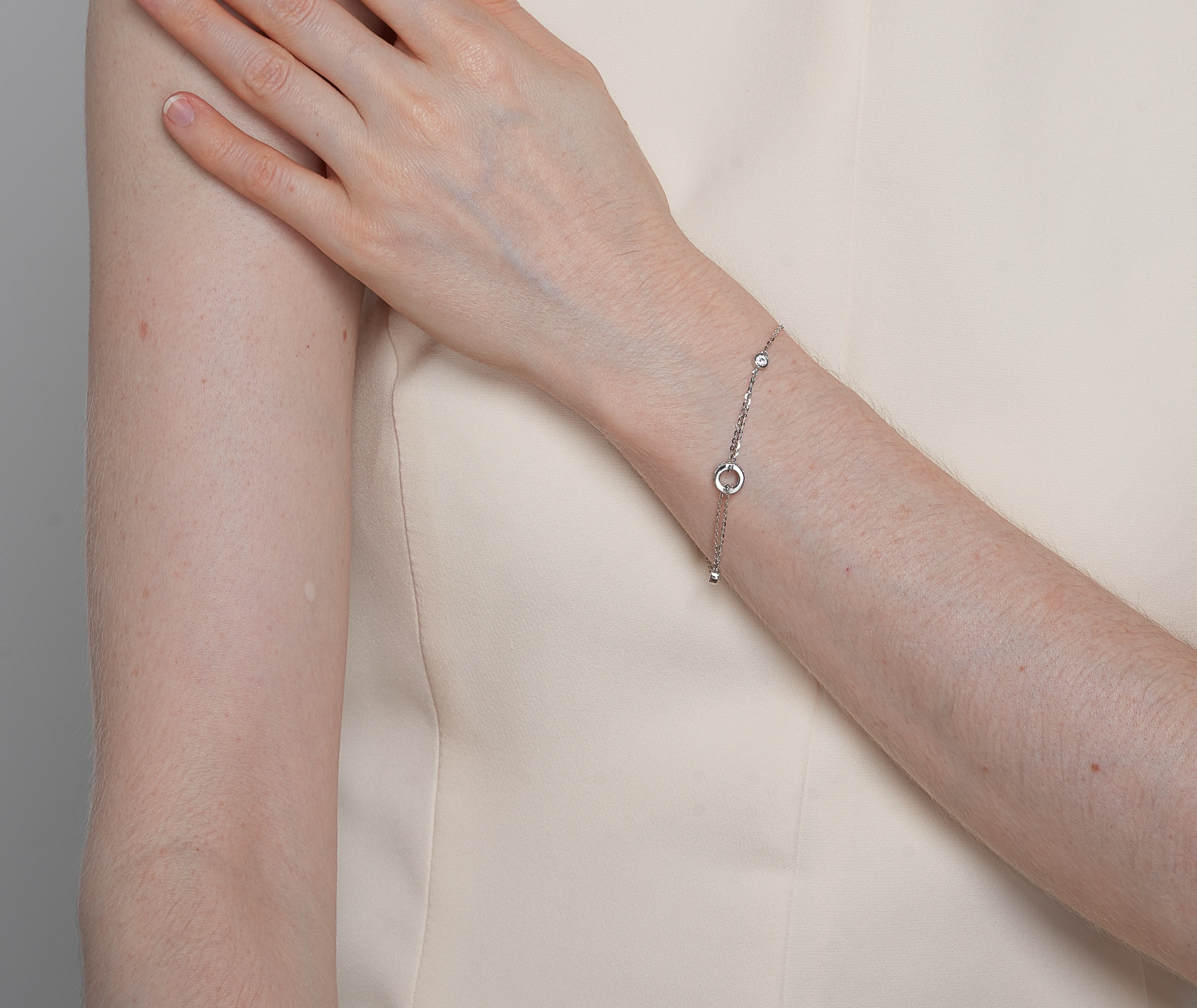 Shining Star Jewelry Women'S AAA CZ 925 Silver Circle Charms Bracelets Shining Star Jewelry Women'S AAA CZ 925 Silver Circle Charms Bracelets