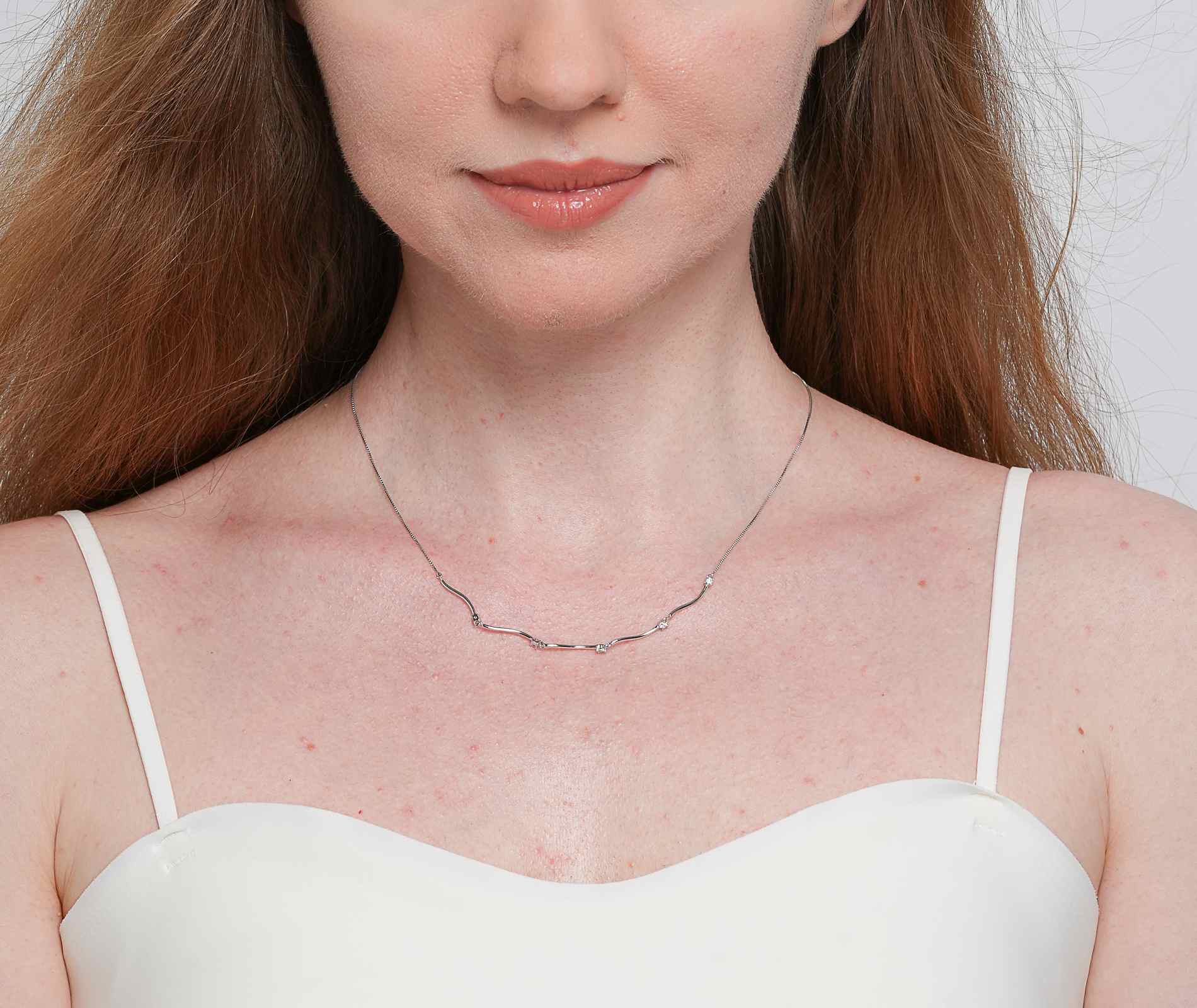 Shining Star Jewelry Women's Adjustable 925 Sterling Silver Zircon Fine Necklace