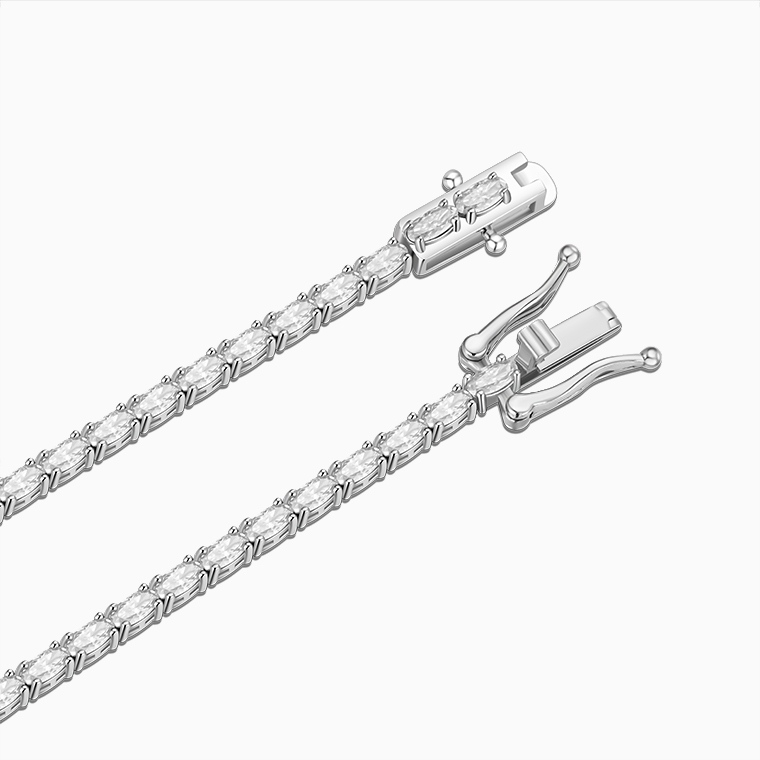 Shining Star Jewelry Fashion Iced Out Moissanite Oval Cut Tennis Bracelet Women