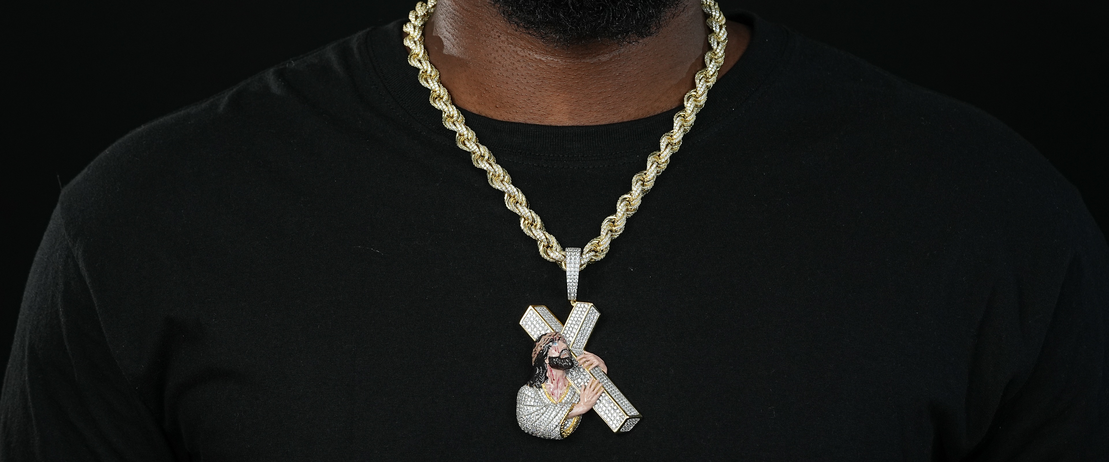 Shining Star Jewelry High Quality Cross Pendant Realistic Jesus Pendant