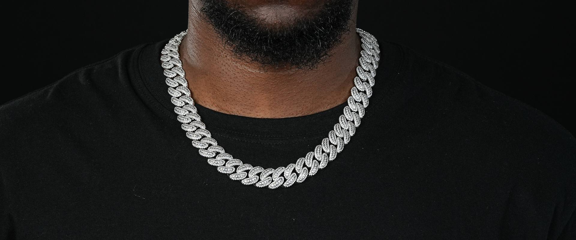 Shining Star Jewelry 16mm Curved cubic Zirconia Hip Hop Cuban Link Chain For Men