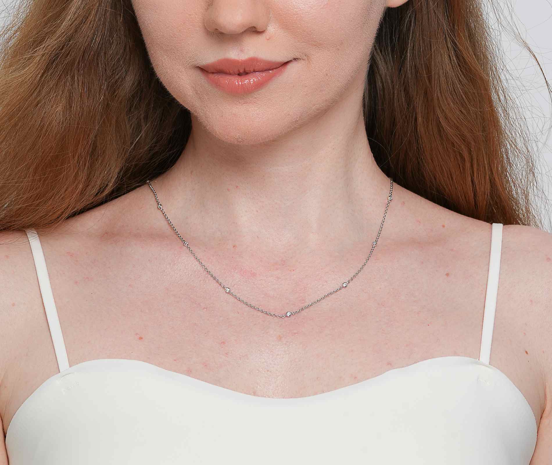 Shining Star Jewelry Women's Zircon 925 Sterling Silver Adjustable Fine Necklace