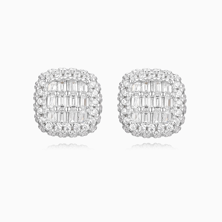 Shining Star Jewelry Baguette Cut Zircon Screw Back Stud Earrings Jewelry For Men Shining Star Jewelry Baguette Cut Zircon Screw Back Stud Earrings Jewelry For Men