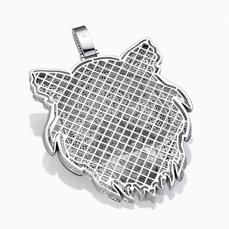 Shining Star Jewelry Custom Animal Tiger Pendant Mens Moissanite Diamond Pendant