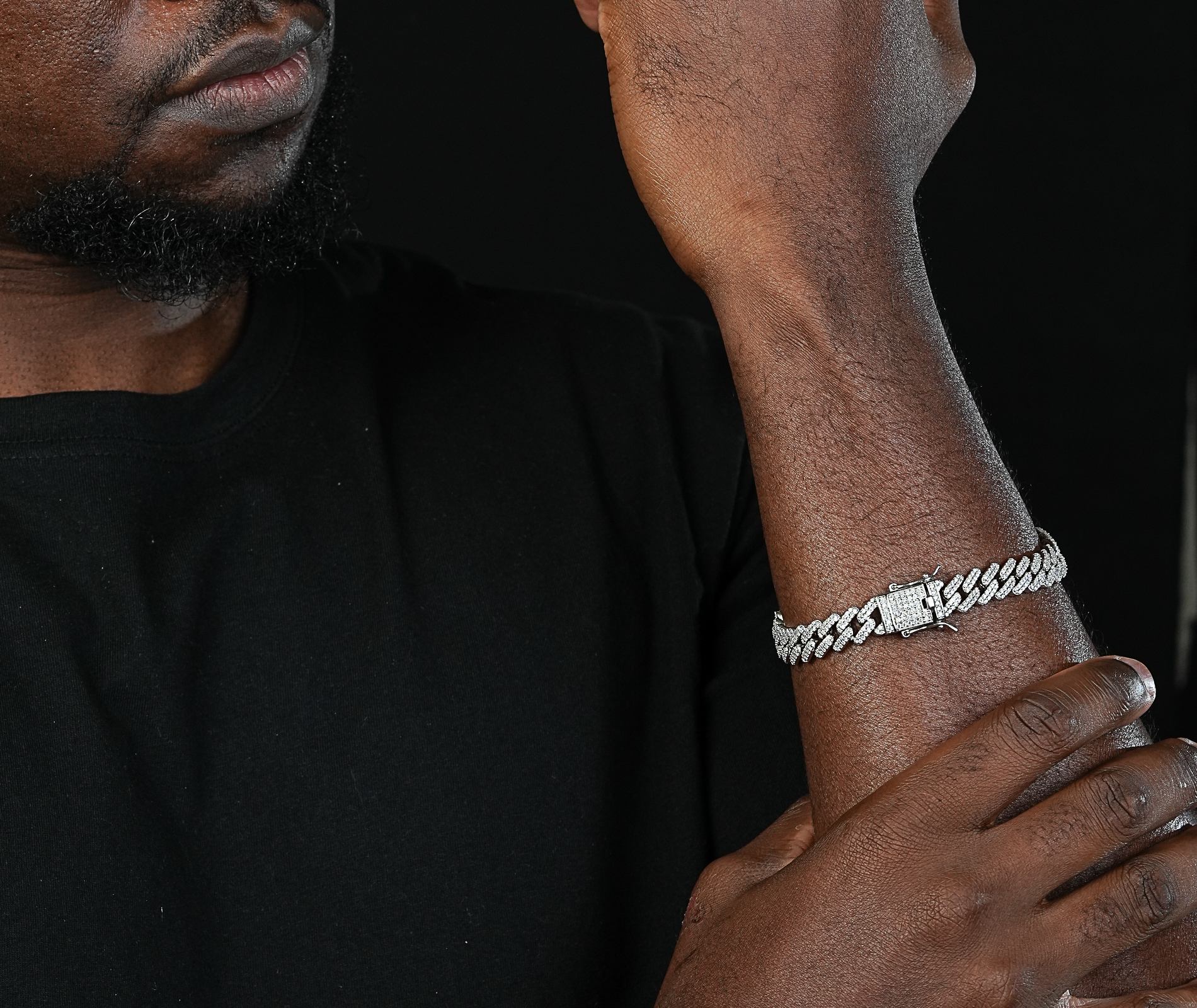 Shining Star Jewelry Classic Miami Hip Hop Moissanite 925 Silver Cuban bracelet