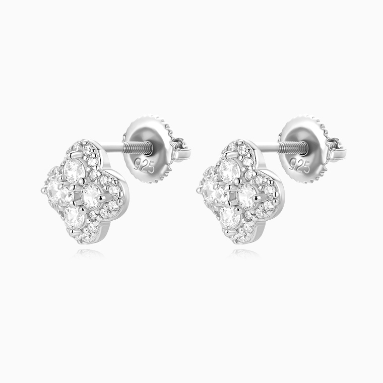 Shining Star Jewelry Men Iced Out Moissanite Flower Shape Cluster Earrings Shining Star Jewelry Men Iced Out Moissanite Flower Shape Cluster Earrings