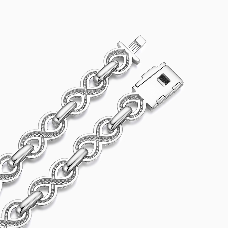 Shining Star Jewelry Hip Hop Street Style Moissanite 12mm Chunky Infinity Chain