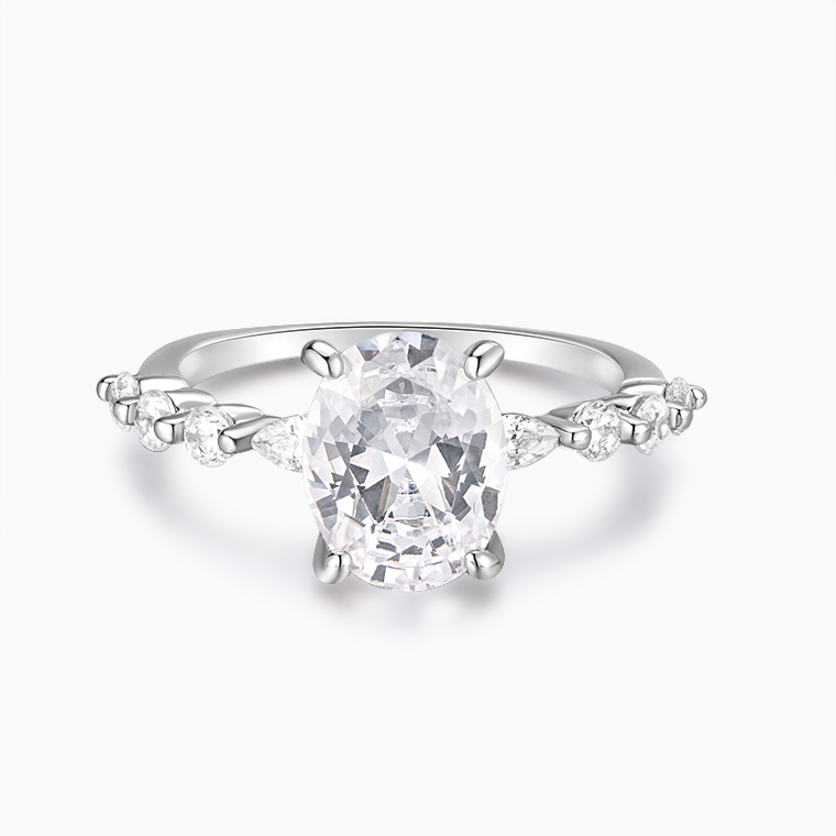 Shining Star Jewelry Luxury 2ct VVS Moissanite Oval Cut Women's Wedding Ring Shining Star Jewelry Luxury 2ct VVS Moissanite Oval Cut Women's Wedding Ring