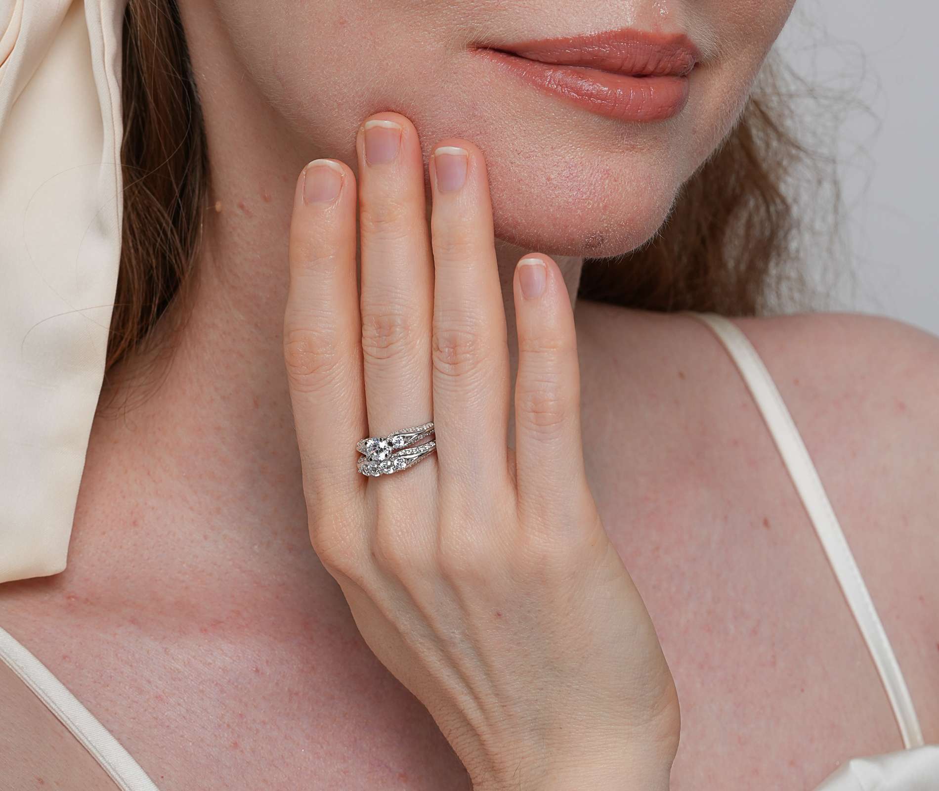 Shining Star Jewelry 925 Silver Moissanite Wedding Anniversary Gift Couple Rings Shining Star Jewelry 925 Silver Moissanite Wedding Anniversary Gift Couple Rings