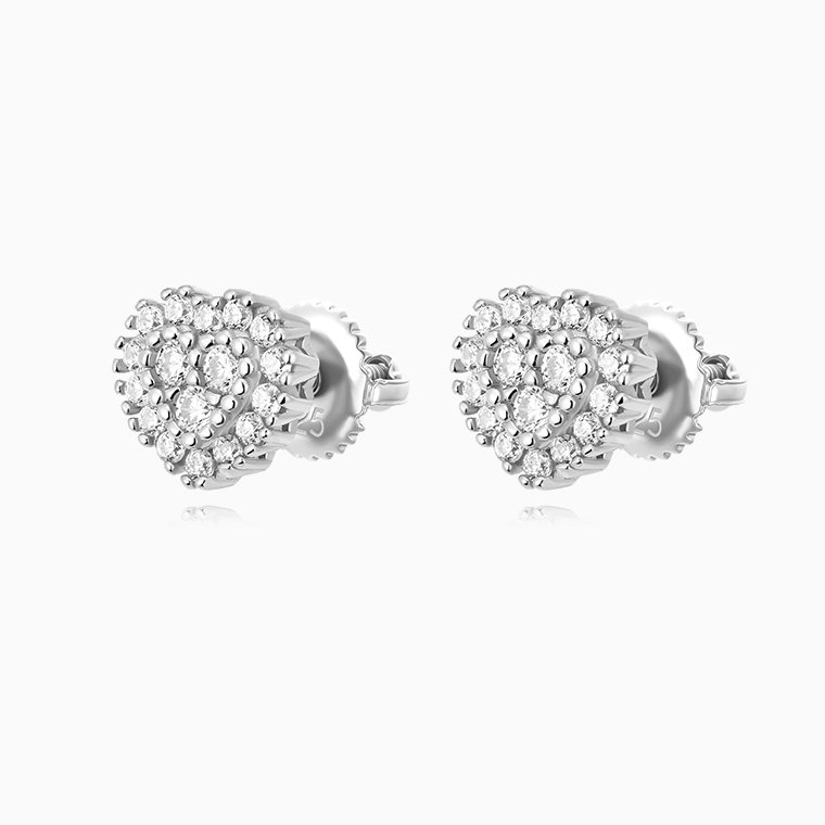 Shining Star Jewelry Trendy 925 Silver Fine Jewelry Moissanite Heart Earrings Shining Star Jewelry Trendy 925 Silver Fine Jewelry Moissanite Heart Earrings