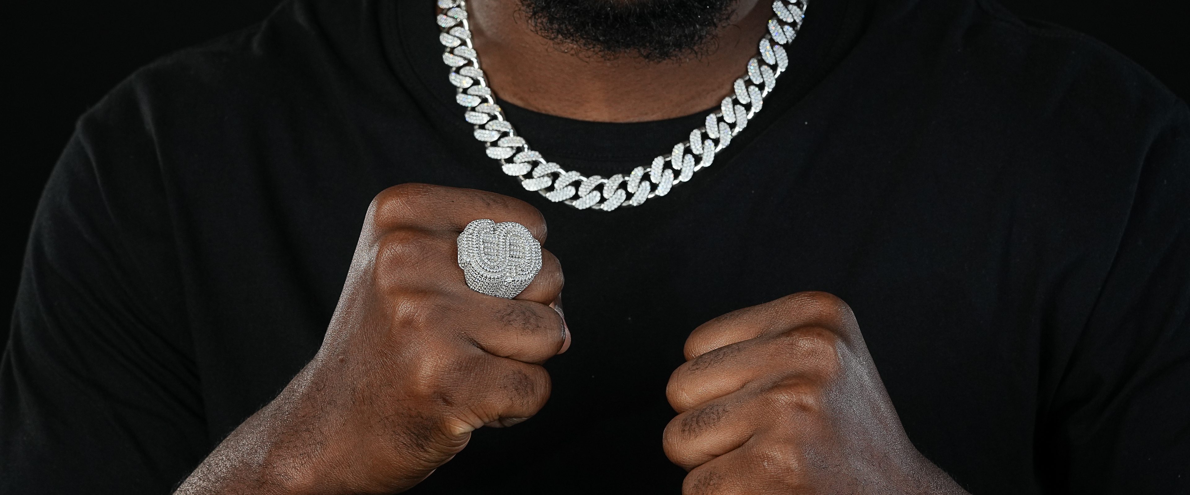 Shining Star Jewelry Custom Mens Big Dollar Sign Moissanite Hip Hop Rapper Ring